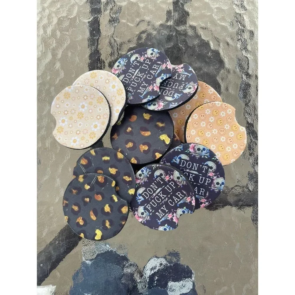 Harley Davidson Animal Print Car Coasters 2 Pack - Picture 6 of 9